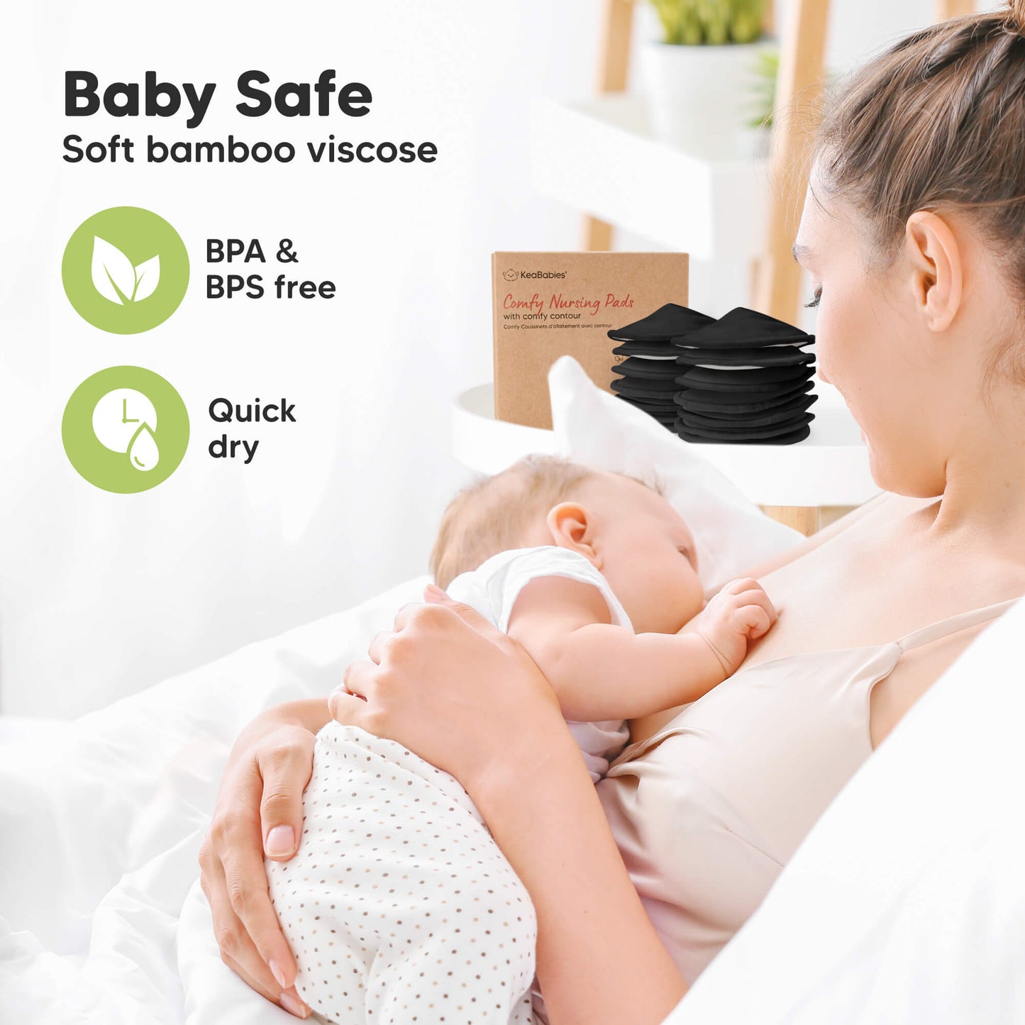 Baby Safe, Soft bamboo viscose, BPA& BPS free, Quick dry 32178892406970
