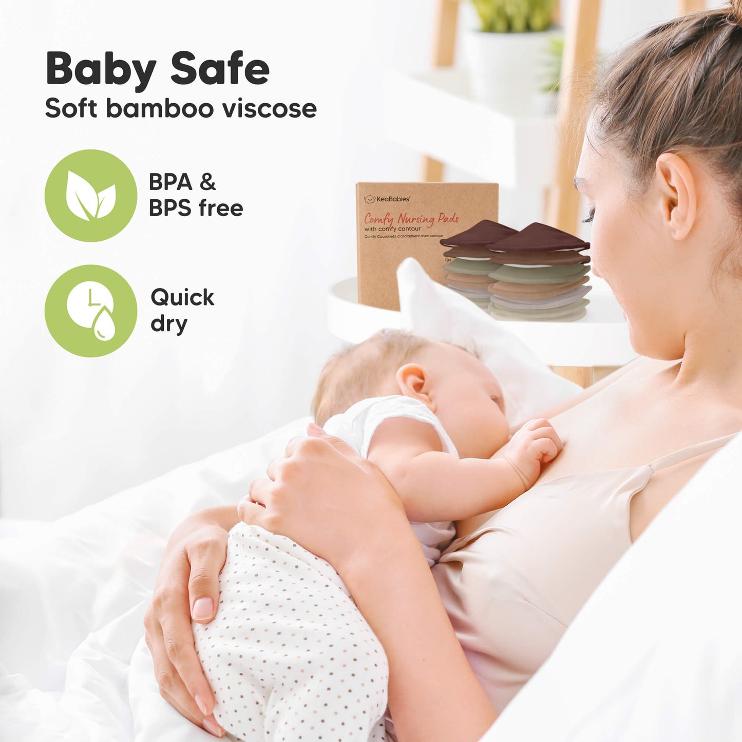 Baby Safe, Soft bamboo viscose, BPA& BPS free, Quick dry 32179026428090