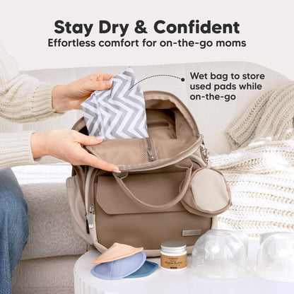 Stay Dry & Confident - Effortless comfort for on-the-go moms. Wet bag to store used pads while on-the-go 32179035996346