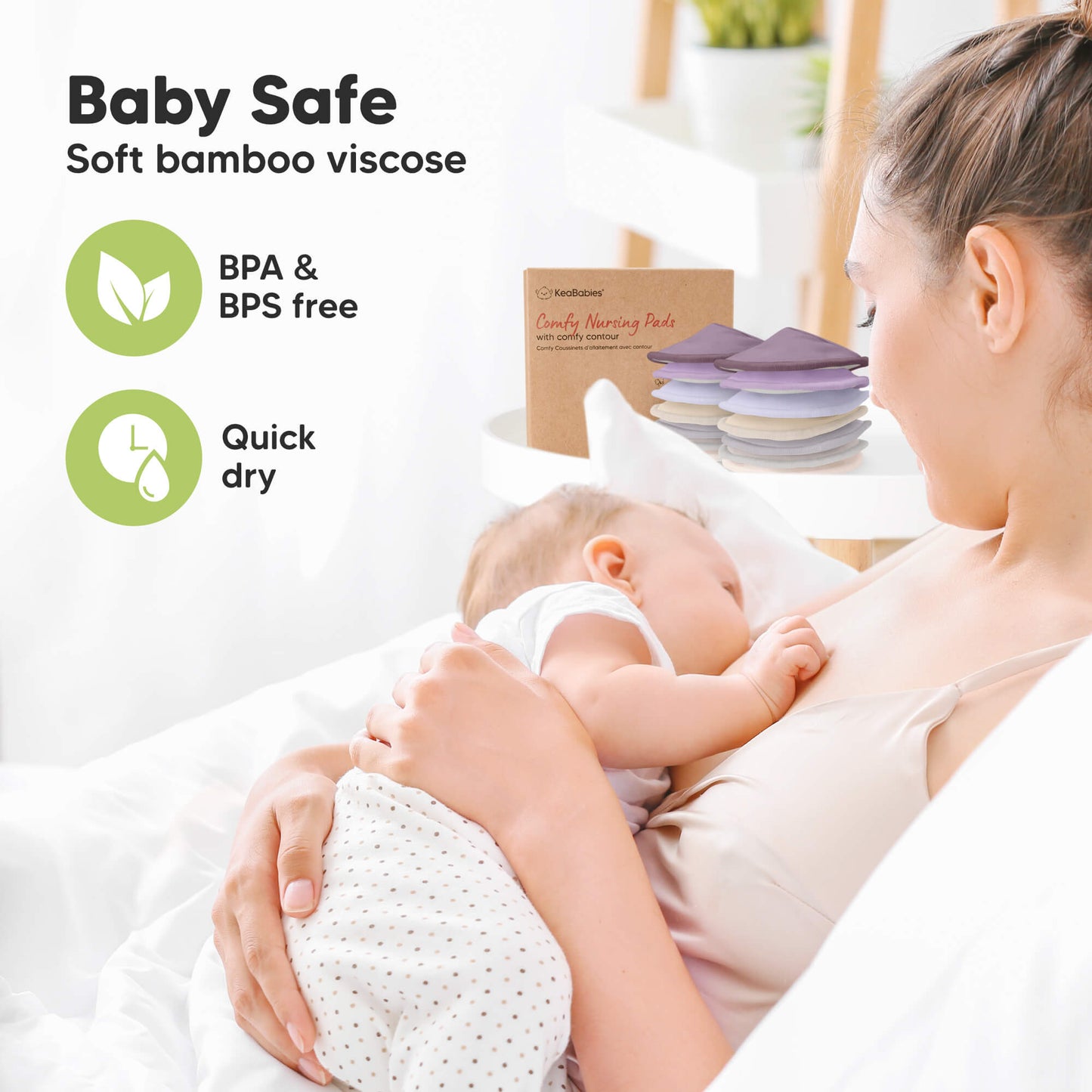 Baby Safe, Soft bamboo viscose, BPA& BPS free, Quick dry 32179042812090
