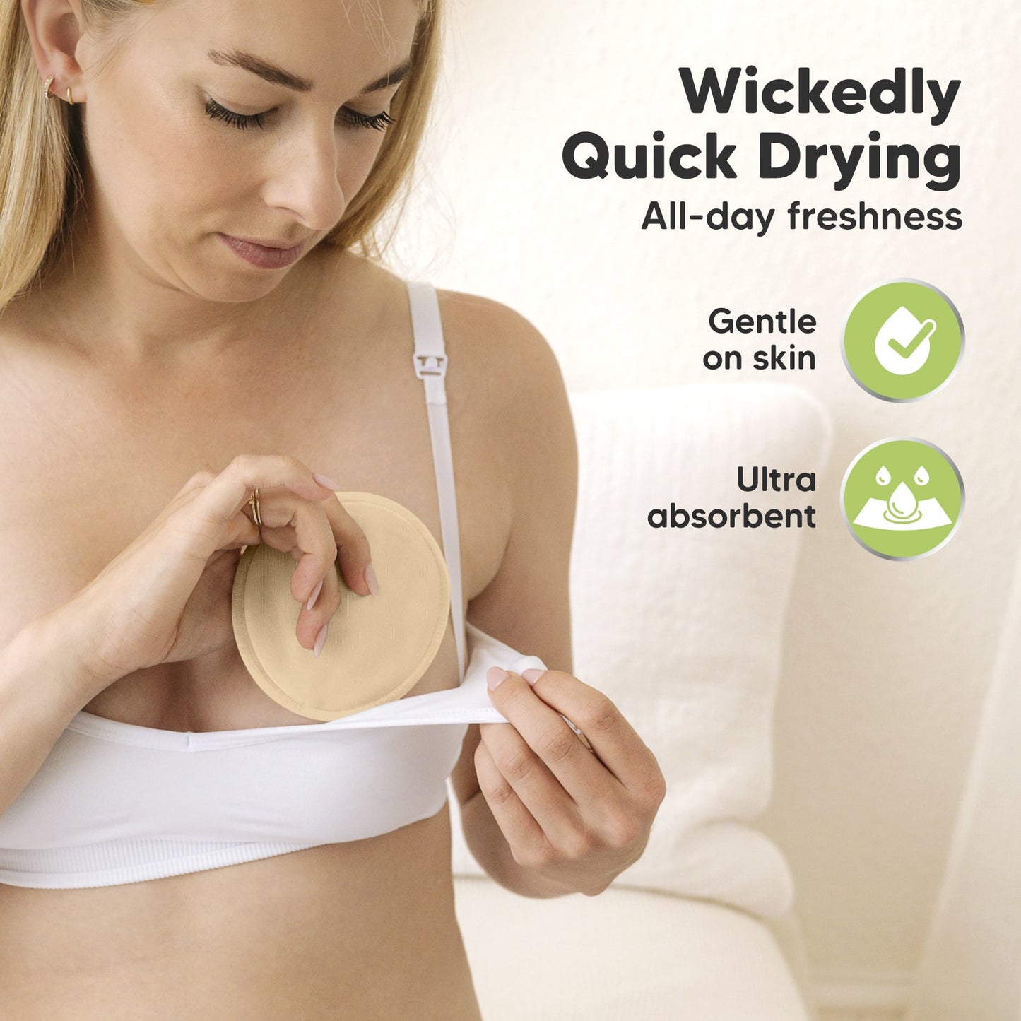 Wickedly Quick Drying, all-day freshness, gentle on skin, ultra-absorbent.
 27346519785658