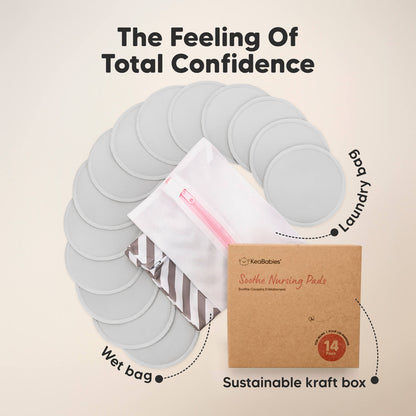 The Feeling Of Total Confidence, includes multiple reusable pads, wet bag, and sustainable kraft box.
 27346522603706