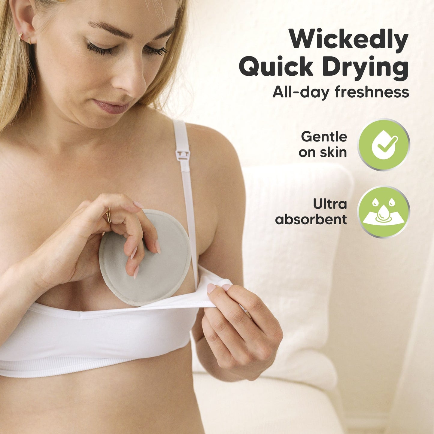 Wickedly Quick Drying, all-day freshness, gentle on skin, ultra-absorbent.
 27346527715514