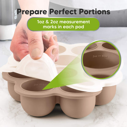 Prepare Perfect Portions. 1oz & 2oz measurement marks in each pod 33643410194618