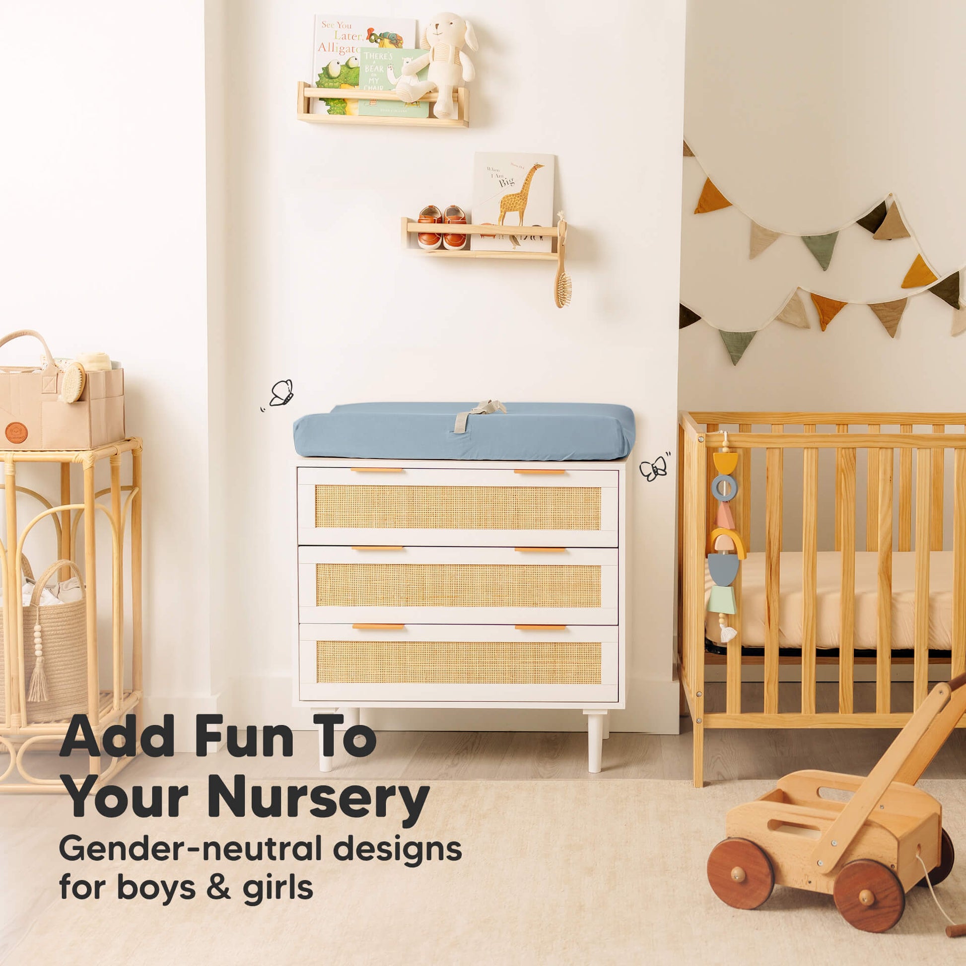 Add fun to your nursery, gender-neutral designs for boys and girls. 28907528618170
