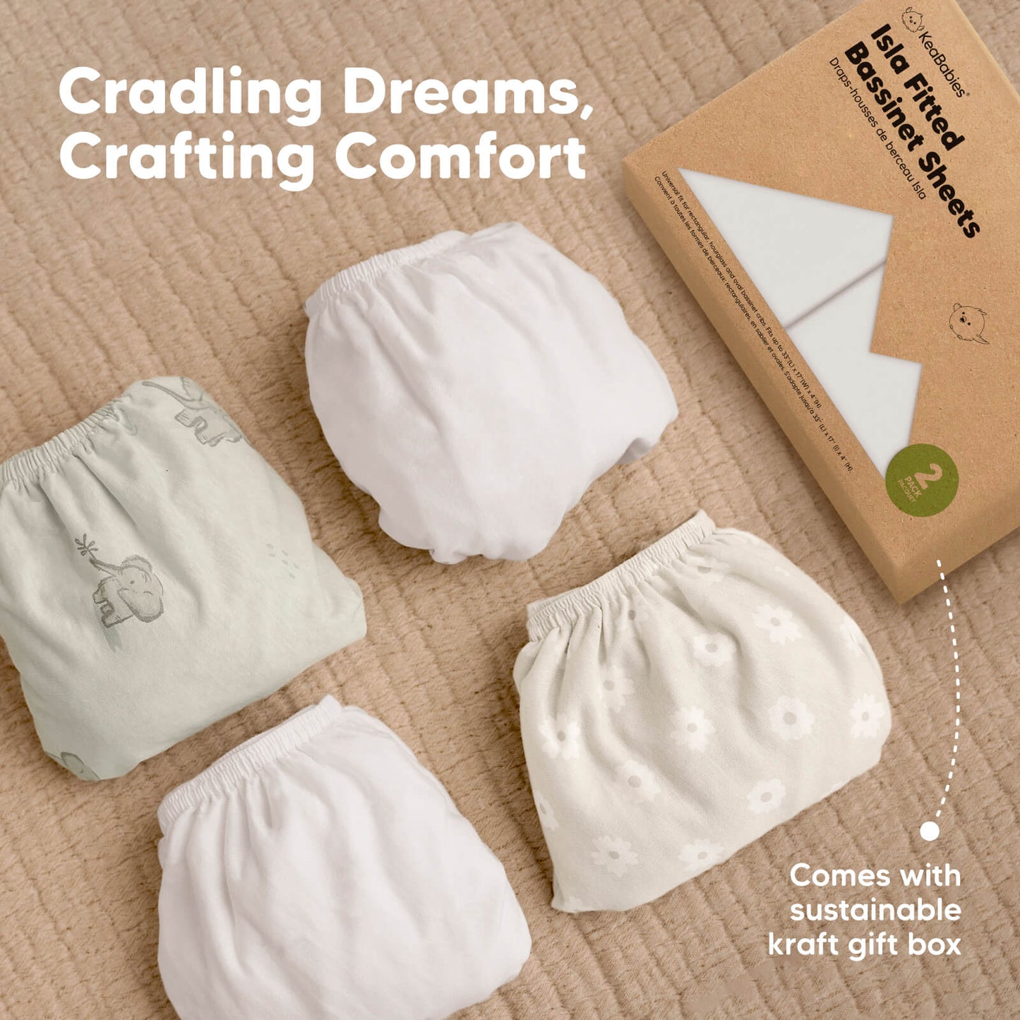Cradling dreams, crafting comfort, comes with a sustainable kraft gift box.
 26292406190266