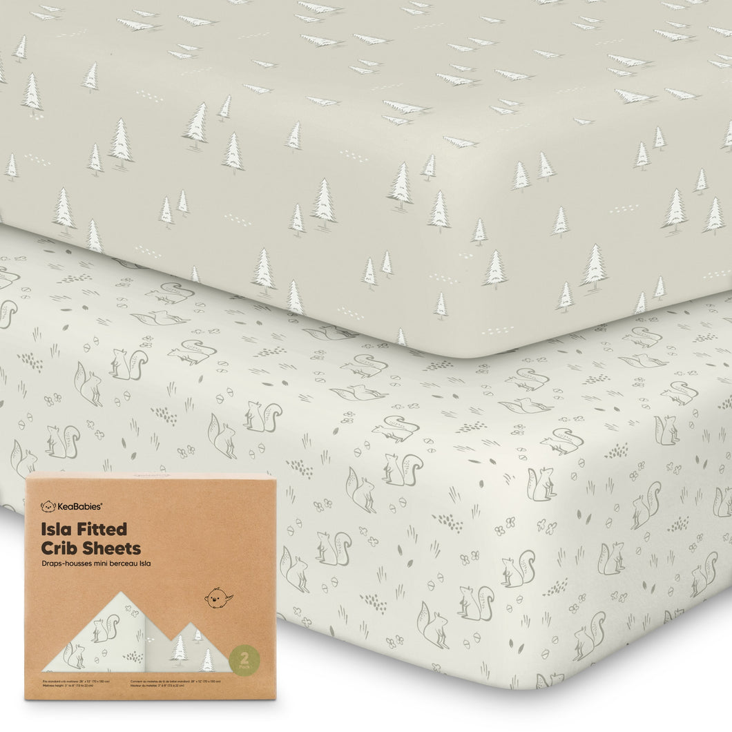 Isla Fitted Crib Sheets (Pine Grove)