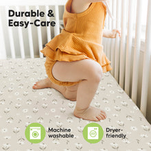 Load image into Gallery viewer, Isla Fitted Crib Sheets (Daisies)
