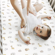 Load image into Gallery viewer, Isla Fitted Crib Sheets (KeaSafari)
