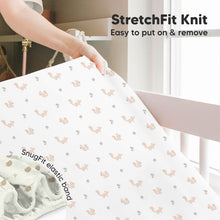 Load image into Gallery viewer, Isla Fitted Crib Sheets (Nibbles/Bruce)
