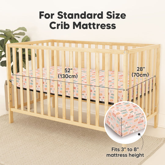 2-Pack Isla [Protect+] Waterproof Crib Sheets (Beach Day)