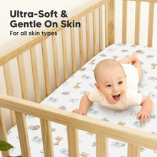 Load image into Gallery viewer, 2-Pack Isla [Protect+] Waterproof Crib Sheets (KeaSafari)
