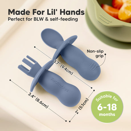 Made for lil’ hands with a non-slip grip and sized perfectly for baby-led weaning and self-feeding from 6–18 months.
