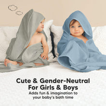 Load image into Gallery viewer, 2-Pack Lyra Muslin Hooded Towels (Steel)
