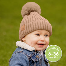 Load image into Gallery viewer, 2-Pack Pom Knitted Beanie (Dune)
