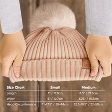 Load image into Gallery viewer, 2-Pack Pom Knitted Beanie (Tea Rose)
