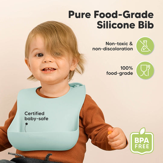 2-Pack Prep Silicone Bibs (Pastel Sky)