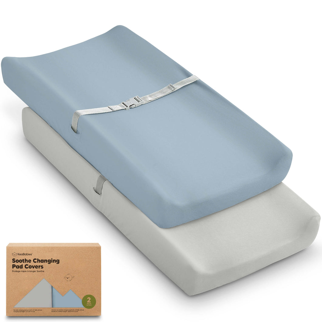 2-Pack Soothe Changing Pad Covers (Steel)