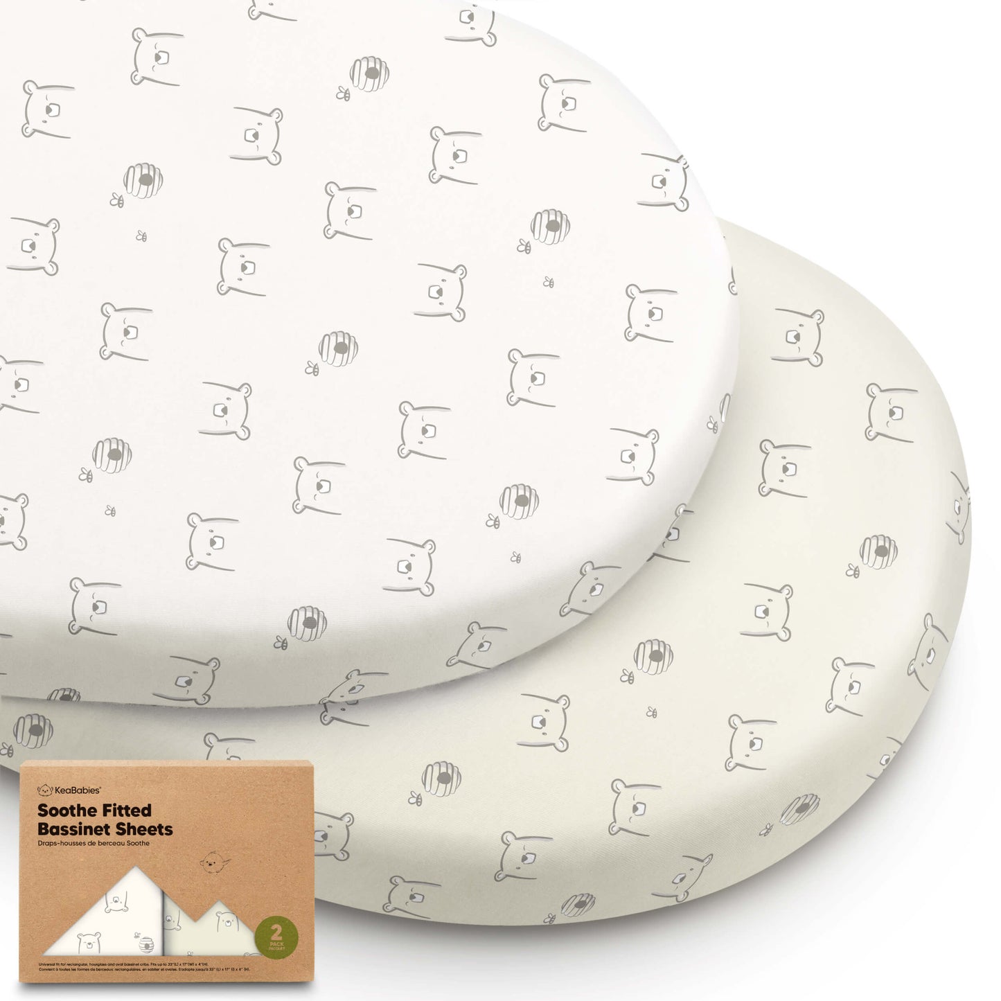 2-Pack Soothe Fitted Bassinet Sheets 29155403792570