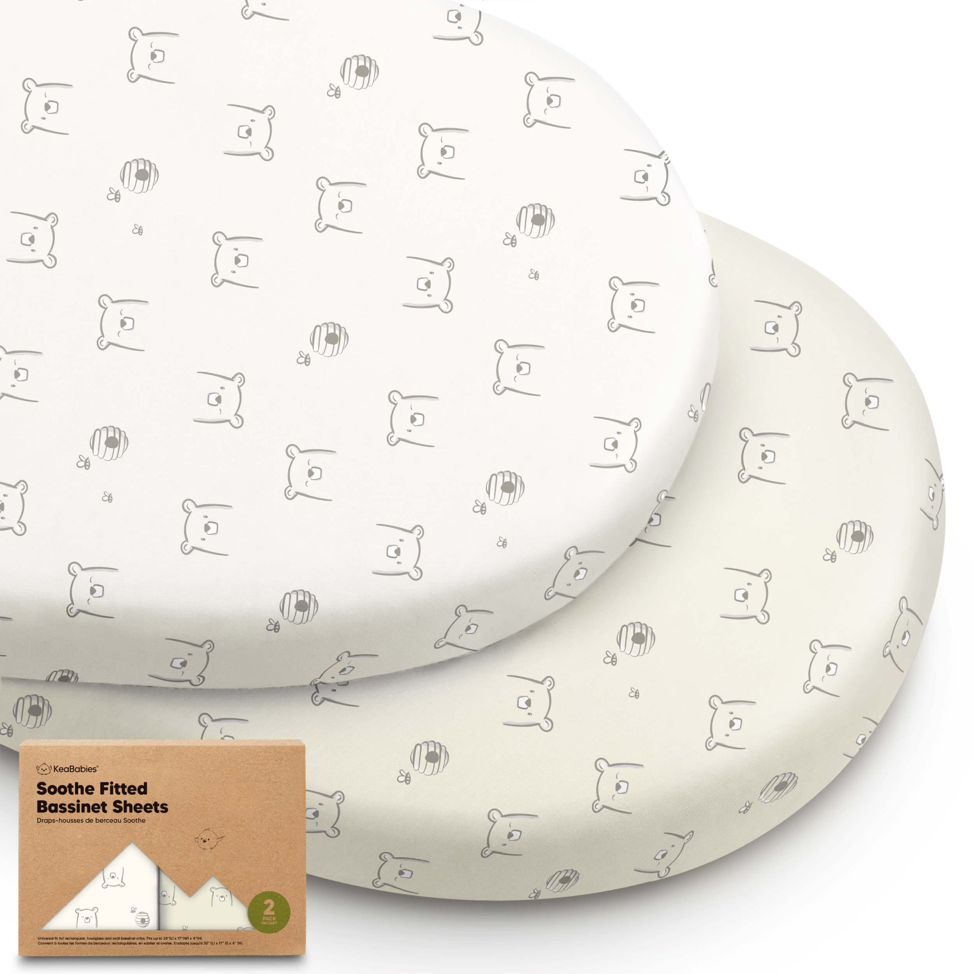 2-Pack Soothe Fitted Bassinet Sheets 29155403792570