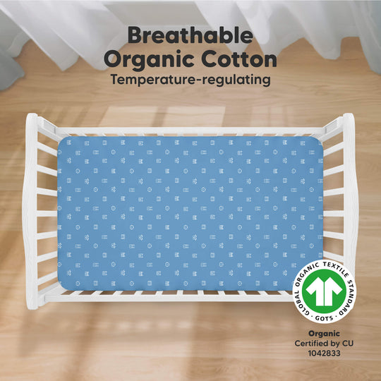 Soothe Fitted Crib Sheet (KeaPixel)