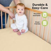 Load image into Gallery viewer, Soothe Fitted Crib Sheet (Khaki)
