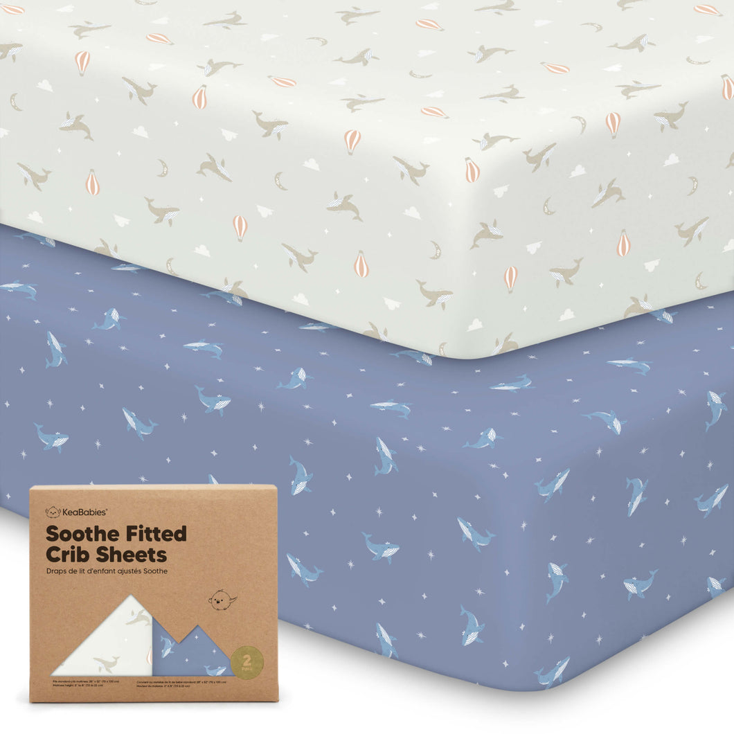 Soothe Fitted Crib Sheet (Marine Muse)