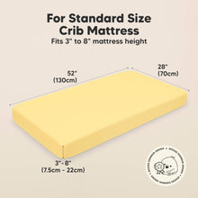 Load image into Gallery viewer, Soothe Fitted Crib Sheet (Sunshine)
