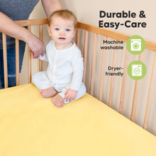 Load image into Gallery viewer, Soothe Fitted Crib Sheet (Sunshine)
