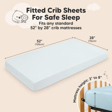 Load image into Gallery viewer, 2-Pack Aereo Fitted Crib Sheets (Glacier)
