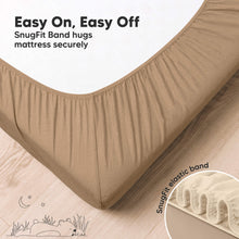 Load image into Gallery viewer, 2-Pack Aereo Fitted Crib Sheets (Pecan)
