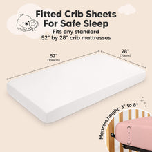 Load image into Gallery viewer, 2-Pack Aereo Fitted Crib Sheets (Rose)

