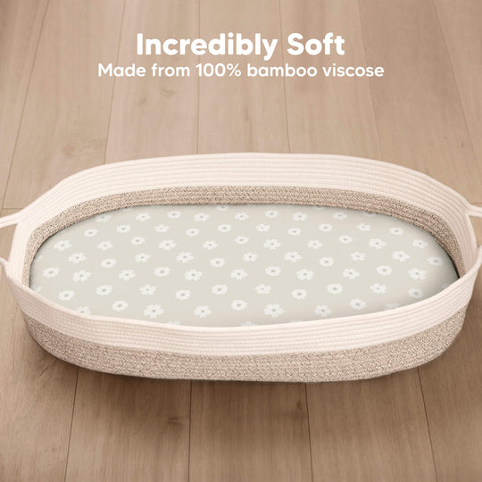 2-Pack Isla Fitted Bassinet Sheets (Meadow)