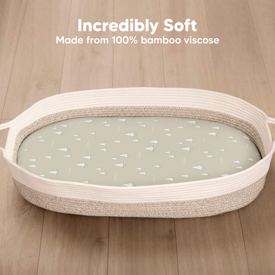 2-Pack Isla Fitted Bassinet Sheets (Pine Grove)