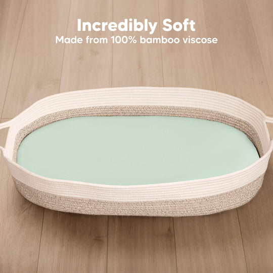 2-Pack Isla Fitted Bassinet Sheets (Sage)