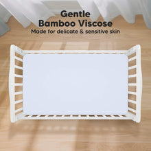 Load image into Gallery viewer, Isla Fitted Crib Sheets (Blue Flax)
