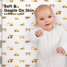 Load image into Gallery viewer, Isla Fitted Crib Sheets (Construction)
