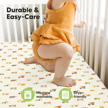 Load image into Gallery viewer, Isla Fitted Crib Sheets (Construction)
