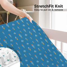 Load image into Gallery viewer, Isla Fitted Crib Sheets (Space Quest)
