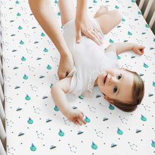 Load image into Gallery viewer, Isla Fitted Crib Sheets (Space Quest)
