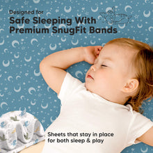 Load image into Gallery viewer, Isla Fitted Mini Crib Sheets (Dragon Tale)
