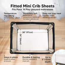 Load image into Gallery viewer, Isla Fitted Mini Crib Sheets (Soft White)
