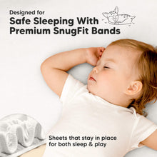 Load image into Gallery viewer, Isla Fitted Mini Crib Sheets (Soft White)
