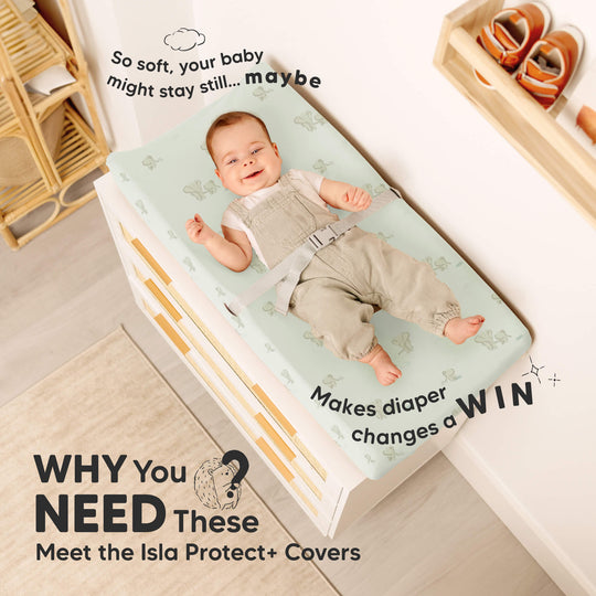 2-Pack Isla [Protect+] Waterproof Changing Pad Covers