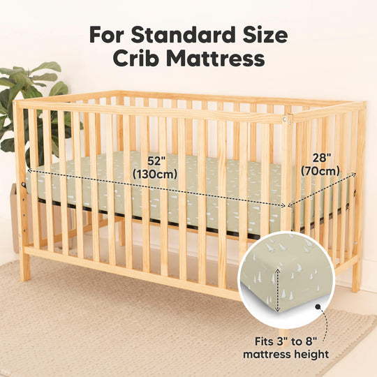 2-Pack Isla [Protect+] Waterproof Crib Sheets (Pine Grove)