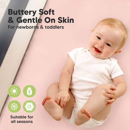 Buttery soft and gentle on skin for newborns and toddlers, suitable for all seasons.
 31075885088954