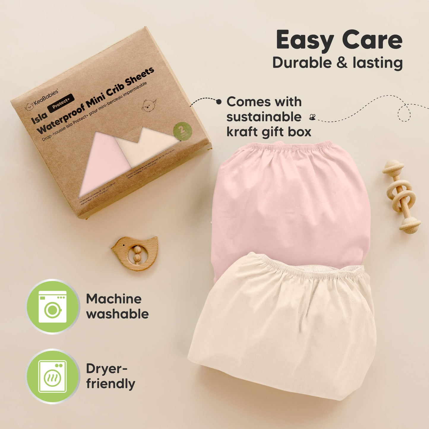 Easy care, durable and lasting, machine washable, dryer-friendly, and comes with a sustainable kraft gift box.
 31075885056186