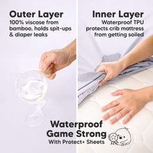 Load image into Gallery viewer, 2-Pack Isla [Protect+] Waterproof Mini Crib Sheets (Lilac)
