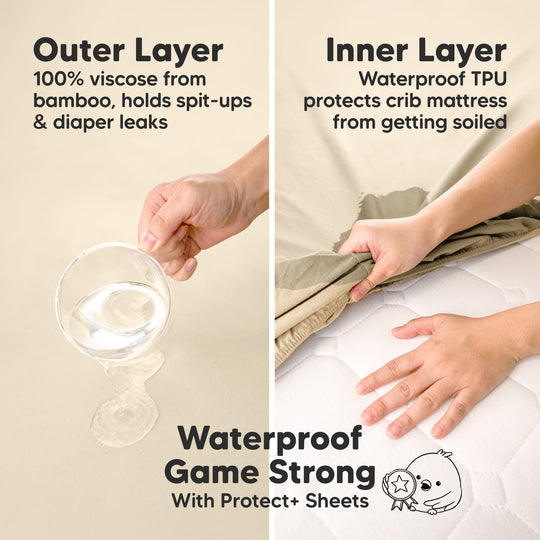 2-Pack Isla [Protect+] Waterproof Mini Crib Sheets (Maritime)