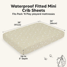 Load image into Gallery viewer, 2-Pack Isla [Protect+] Waterproof Mini Crib Sheets (Pine Grove)
